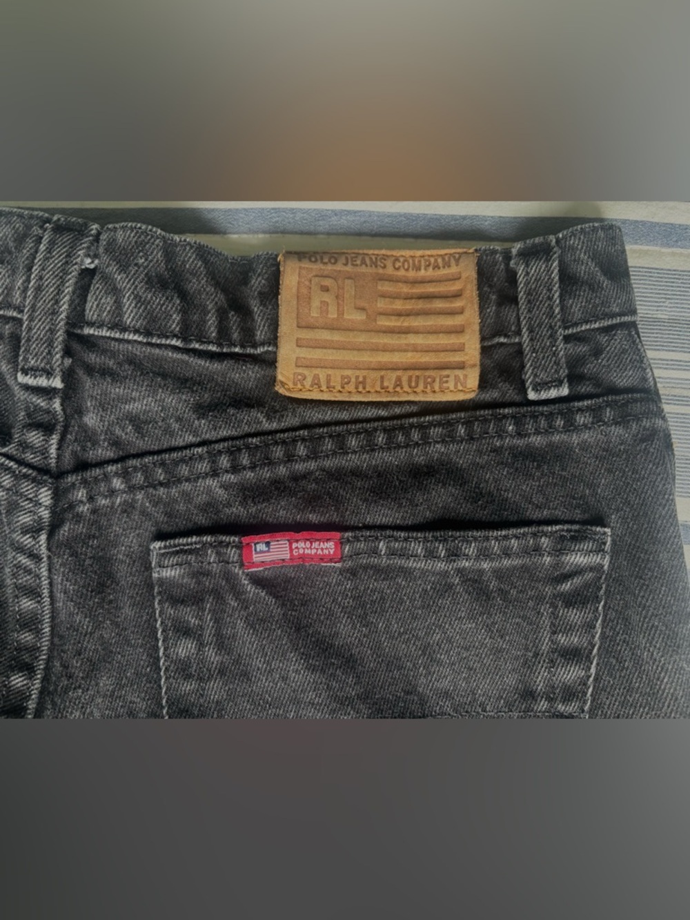 Vintage Polo Jean Co Ralph Lauren Black Jean Shorts Size: 10 - Picture 4 of 4